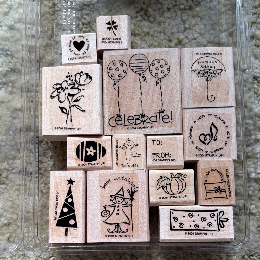 Stampin' Up! Tag time— rubber wooden stamps